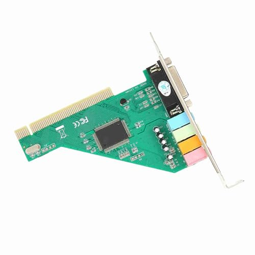 Dioche Carte Son 5.1 Carte Son PCI pour Ordinateur de Bureau 4.1 Canaux CMI8738 – Qualité Sonore Améliorée de 120 DB, Surround Plug-and-Play, Compatible avec 98/2000/XP/NT