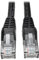 Eaton Cat6 Gigabit Snagless Molded UTP Patch Ethernet Cable, RJ45 Male-to-Male Cable, Black, 3 Feet / 0.3 Meters (N201-003-BK)