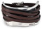 Uno de 50 Unisex-Armband Leder mit Metalmix mit 15 Mikron Silber PUL0227MAR X