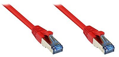 Patchkabel, Cat. 6A, S/FTP, PiMF, halogenfrei, 500MHz, rot, 50m, Good Connections®