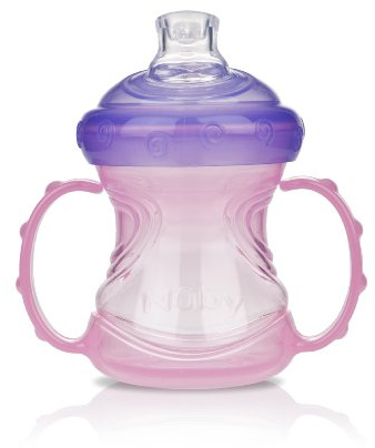 Nuby ID9895PINK Auslaufsichere Trinklerntasse 4 in 1, pink