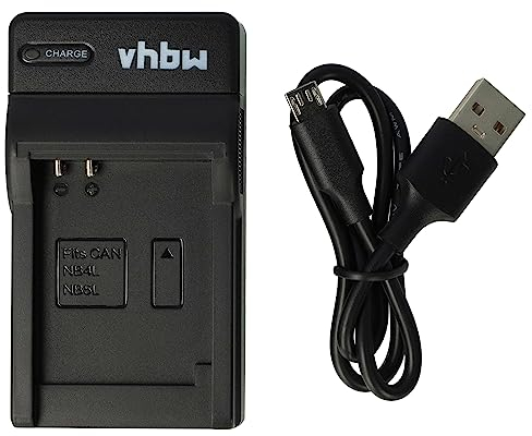 vhbw Chargeur Compatible avec Canon Digital Ixus 55, 60, 65, 70, 75, 80 is, 800 is, 82, 850 is, 860 is, 870 is, 900 TI, 90 is caméra caméscope Action-cam + témoin de Charge 4,2 V
