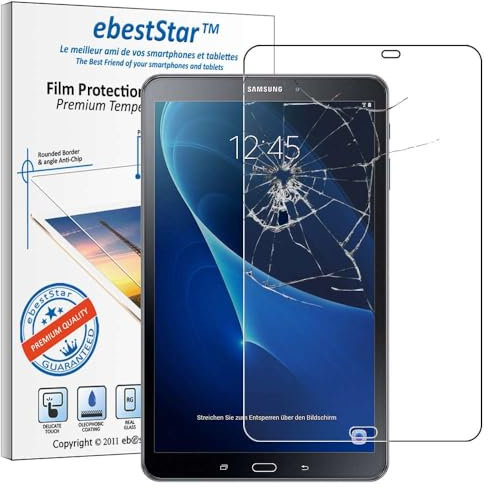 ebestStar - compatible with Samsung Galaxy Tab A6 Screen Protector Tab A 10.1 (2018, 2016) T580 T585 Premium Tempered Glass, Film Shatterproof, 9H 3D Bubble Free [Tab: 254.2 x 155.3 x 8.2mm 10.1]