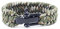 Bracelet de Sport en Plein Air, Casual 550 LB Bracelet de Survie Paracord Wristband Chain avec 3 Taille Ajustement Légèrement la Manille Noire d'acier Inoxydable pour Camping Randonnée Gym