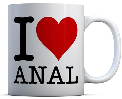 I Love Anal Ceramic Coffee Tea Mug Cup Heart Printed Funny Novelty Gift Idea New