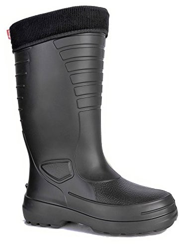 LEMIGO leichte EVA Gummistiefel gefüttert Grenlander (41, schwarz)