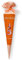Schultüte aus Stoff 70 cm 123 Schulanfang Mädchen mit Namen Einschulungsdatum Bestickt rot rosa grau dunkelblau, Farbe:orange