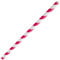 Utopia Pink & White Paper Straws 8inch-Pack of 250