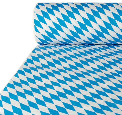 PAPSTAR – 1 x Damast Tischdecke 50 m x 1 m Bayrisch blau