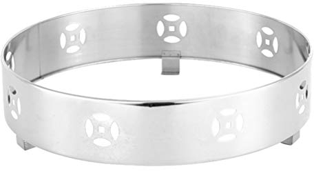 HEMOTON Wokaufsatz Feuerplatte Edelstahl Feuerschalen Feuerkorb Gaskochfelder Ring Support Aufsatzring Gasherd Wok Ring Topf Ständer Pfanne Halter