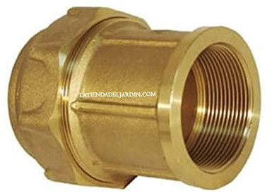 Suinga Enlace hembra latón para tubería de polietileno | Conexión segura y duradera | 40mm x 1 1/4'' | Ideal para instalaciones de agua y gas, dorado