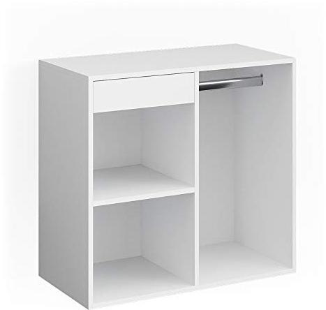 Vicco Anstellschrank Isabelle, Kommodenschrank, Weiß, 80 x 75 cm