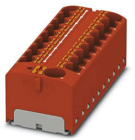 Phoenix Contact Einsteck Verteilerblock 19-polig , 10 AWG, 32A / 450 V, 6mm², Polyamid, IP20, Packung a 8 Stück