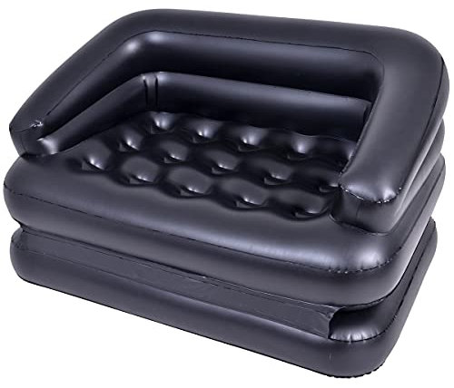 AVENLI Aufblasbares Sofa 198 x 138 x 62 cm – Verwandlung in Doppel-Luftbett – Aufblasbare Couch & Gästebett – Lounge Sofa für Camping & Zuhause – Multifunktionales Aufblasbares Bett für 1-2 Personen