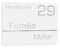 Graviers Design Hausnummer aus V2A Edelstahl 250x175mm - Weiß - Wetterfest Rostfrei Individuell anpassbar Straße Nummer Familienname - Made in Germany