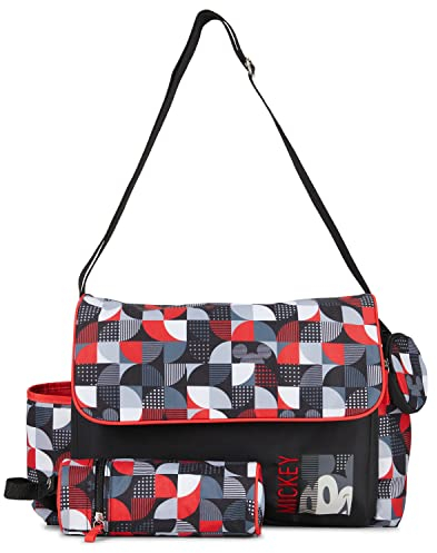 Disney Unisex Baby Diaper Bag 1 Tote, Mickey-Geo Check