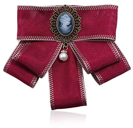 Anstecker Brosche Schleife Frauen Brosche Diamante Brosche Schwarze Fliege Schmuck Brosche Vintage Brosche Kristall Brosche Rote Broschen red