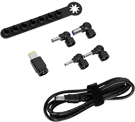 Targus 90W Legacy Power Accessory Kit (DC Cable to Tip + 5 Tips + Storage Bar) - 1.8M