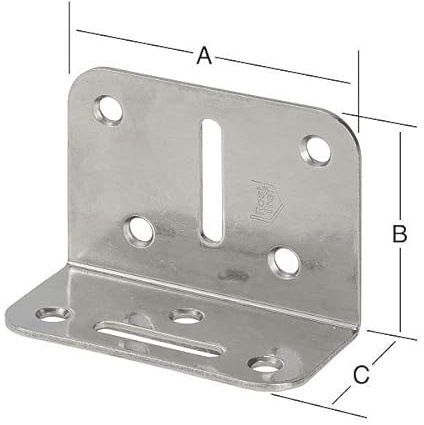 Vormann 071200000RF Vario-Winkelverbinder, 70mm x 50mm x 35mm, 10 Stück