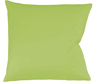 sleepling Satin Kissenbezug, Kissenhülle aus 100% seidig weicher Baumwolle, Bezug Zierkissen, Sofakissen, Kissen, 60 Grad, Ökotex 100, Made in EU, 40 x 40 cm, apfelgrün