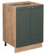 Vicco Küchenunterschrank Fame-Line, Grün-Gold Landhaus/Goldkraft Eiche, 60 cm ohne Arbeitsplatte