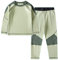 Jowowha Thermounterwäsche Set für Kinder Funktionsunterwäsche Skiunterwäsche Jungen Mädchen Thermo Unterwäsche Warme Fussball Ski Ab Grün 98-104