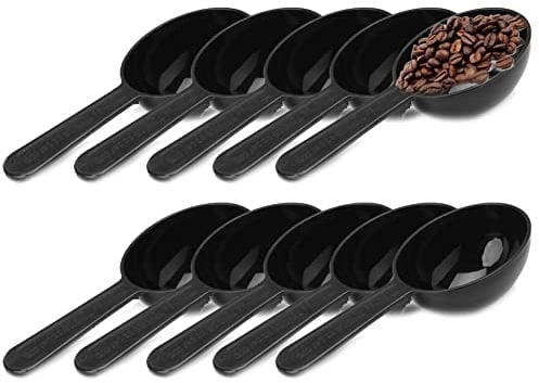 bopely 10 Pcs Coffee Spoons Plastic Short Handle Measuring Tablespoon for Coffee Tea Milk Powder Sugar Cereal 7g