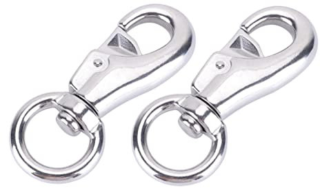 EXCEART 2st Schwenkbarer Haken Karabinerhaken Schwenkbare Haken Hängematte Für Ständer Zugseilschnalle Drehhaken Für Hängematte Hängemattenhaken Rotieren Metall Schlüsselanhänger Haustier