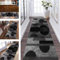 Teppich Läufer Flur rutschfest Küchenläufer Schwarz Grau Korridor Teppichläufer Waschbar 80X200CM Modern Lang Flurläufer Teppichmatte Küche Schlafzimmer Kinderzimmer Wohnzimmer Meterware Fußmatten