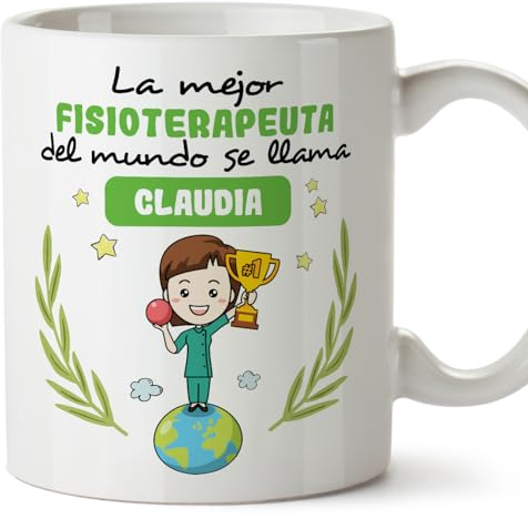 MUGFFINS Tazas Personalizadas para FISIOTERAPEUTA mujer - En Español - Eres Mejor del Mundo - 11 oz / 330 ml - Regalo Personalizable original y divertido