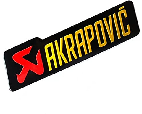 POKVEA 3D -Aluminium -Motorradaufkleber -Aufkleber -Aufkleber for Akrapovic -Abgas -Muffler -Auto -Moto -Dekoration (Color : 10cm Yellow)