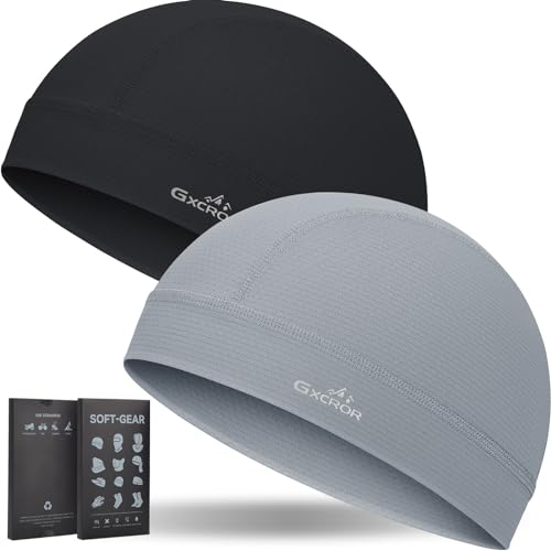 GXCROR Fahrradmütze Unter Helm Atmungsaktiv Helmmütze Fahrrad Cap Sommer Unterziehmütze für Herren Damen Leicht Cycling Cap für Radfahren Laufen Motorrad