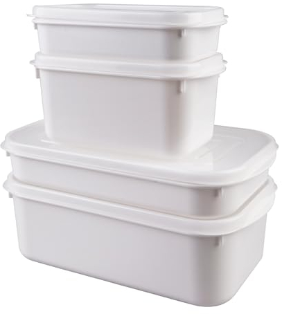 SPORWAY Lot de 4 plats pour micro-ondes, avec couvercle, boîte de conservation pour chauffer, congeler, sans BPA, passe au lave-vaisselle et au micro-ondes