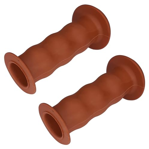 cyclingcolors Fahrradgriffe kinderfahrrad lenkergriffe mit sicherheits 22mm länge 85mm Griffe Gummi Grips griffgummi Dreirad Roller Paar, Braun