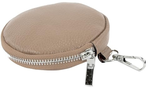modamoda de - P10 - ital. Porte-monnaie en cuir pendentif de sac, Gris beige., xs