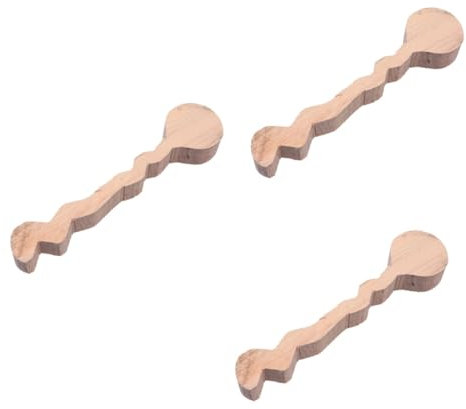 Amosfun 3pcs Unfinished Wooden Spoon DIY Scoop Spoon for Boys and Girls Handcrafted Art Craft for Beginners Semi-Finished Wooden Utensils