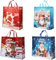 Jumbo-Geschenktüten für Weihnachten: Weihnachts-Tragetaschen aus Vliesstoff mit Griff, 4 Stück, 60 x 55 x 20 cm, rot-blau, Einkaufstaschen mit festlichem Design für große Geschenke