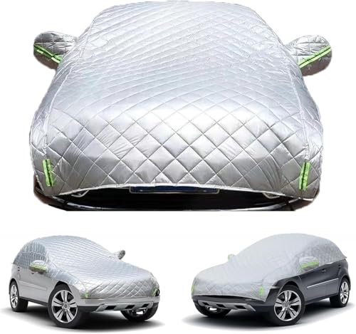 ZHAODG Halbgarage Wasserdicht Atmungsaktiv Autoabdeckung für Hyundai Kona schützt vor Frost, Schnee und Sonne, Hagelschutz Universal Halbabdeckung