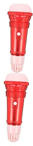 Alasum 2pcs Boy Girl Musical Instrument Echo Microphone Toy Fun Plaything for Boys and Girls for Stage Performance Cosplay and Karaoke Lightweight Design Party Favor