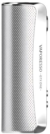 VAPORESSO GTX One Vape Mod - Long Lasting 2000mAh Battery, 40W, Threaded 510 Connection, 2A Fast Charging, USB-C Charging, No Nicotine (Silver)
