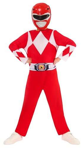 RUBIE'S HASBRO Power Rangers officiel - Déguisement Power Ranger rouge 7-8 ans