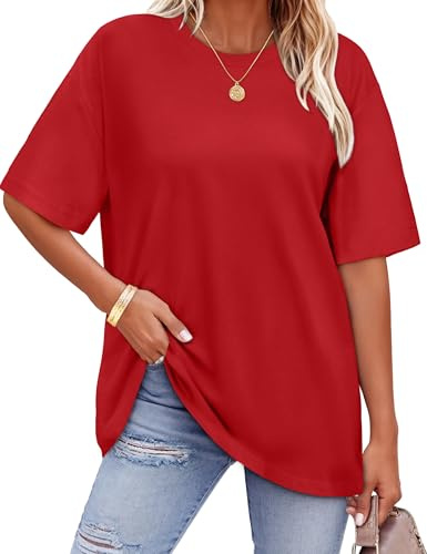 Oversized T Shirts For Women Loose Summer Tops Floral Printed Tshirts | soft and breathable, stretchy and relaxed fit, short sleeve crew neck, casual graphic tees, baggy trendy streetwear