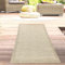 CARPETIA Teppich Outdoor Wohnzimmer Läufer Flur Terasse Garten strapazierfähig leicht zu pflegen mit einfarbigem Muster in Beige, 80 x 150 cm