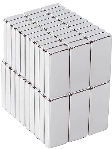 Aenienoe Magnete Kleine Rechteckig Neodym Magnete Extra Stark 60 Stück 12x5x2mm Mini Magneten für Pinnwand Magnettafel Kühlschrank Whiteboard Handwerk Fotos Magneten