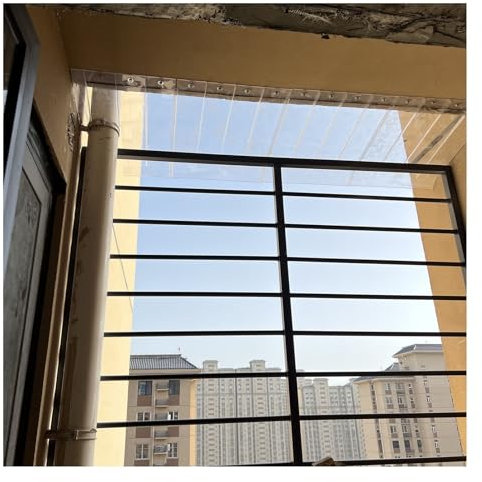 Tenda da sole per porte e finestre in policarbonato per esterni, protezione dalla pioggia, 50x260cm/20 x102