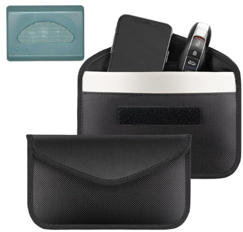 HAMKU 1 Stück Faraday Bag Für Ooono, 20 * 10Cm Abschirmsignal Anti Tracking Handyhülle Universal Für Smartphone Display Faraday Tasche Handytasche Strahlenschutz(Schwarz)