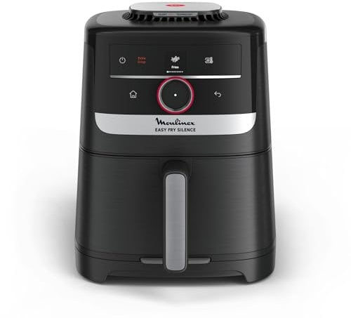 Moulinex Easy Fry Silence, air fryer 5L, 1,5 kg, Technologie Silence, Système Easy Clean & Store, Interface pas à pas intelligente, Noir, EZ5728F0