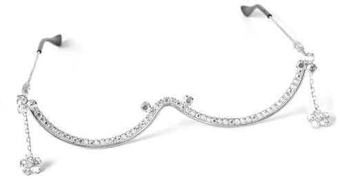 Songelt Stilvoller Strass-verzierter Brillenrahmen mit bequemem Nasenpolster für den täglichen Gebrauch und besondere Anlässe, Strass-Brille für Mode-Liebhaber