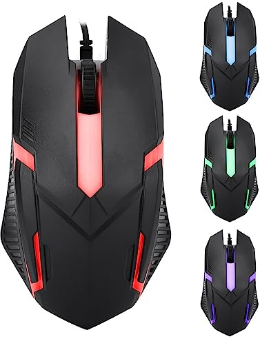 Ratón Ergonímico para Ordenador con Cable, Ratón para Juegos, 1600dpi para PC, Accesorio para Ordenador Portátil para Windowsxp/Vista/7/8/10