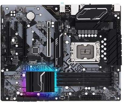 Placa Base Fit For ASRock Z690 Pro RS Compatible con Socket LGA1700, procesador I9-14900K, I7-12700K, I5-12400F, 4 x DDR4 de 5333 MHz, USB 3.2 Gen2, PCIe 5.0 ATX